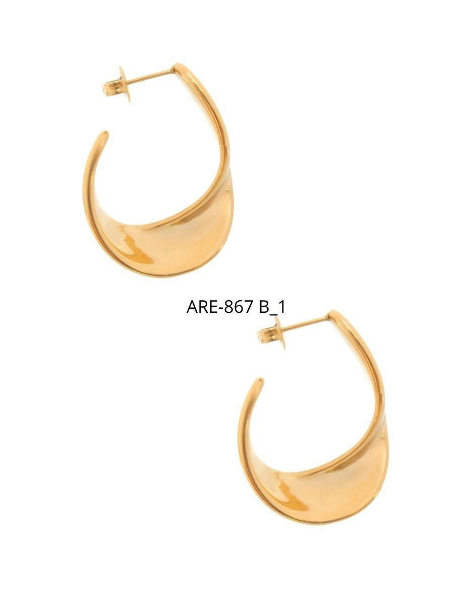 Aretes de círculo con acabado brillante 3