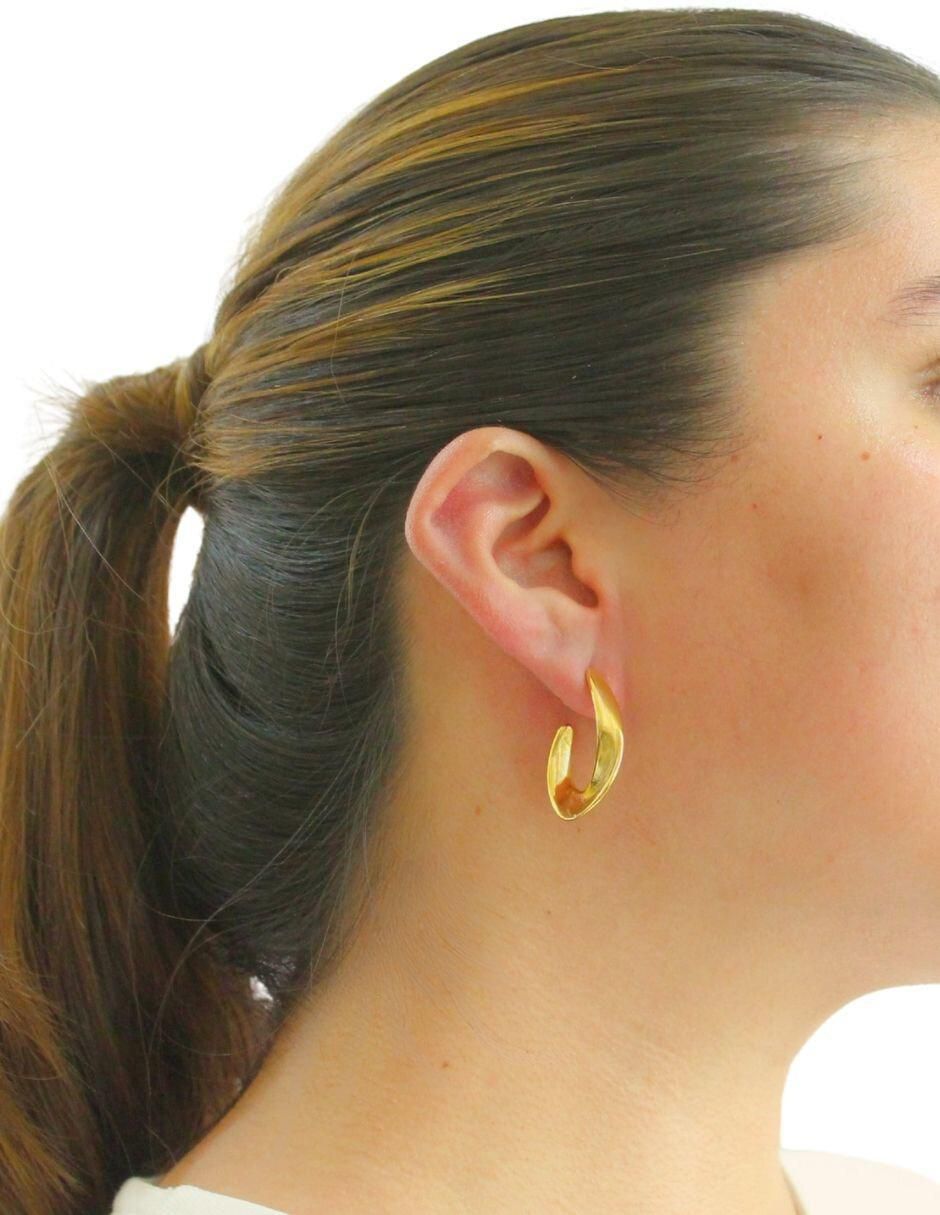 Aretes de círculo con acabado brillante 5