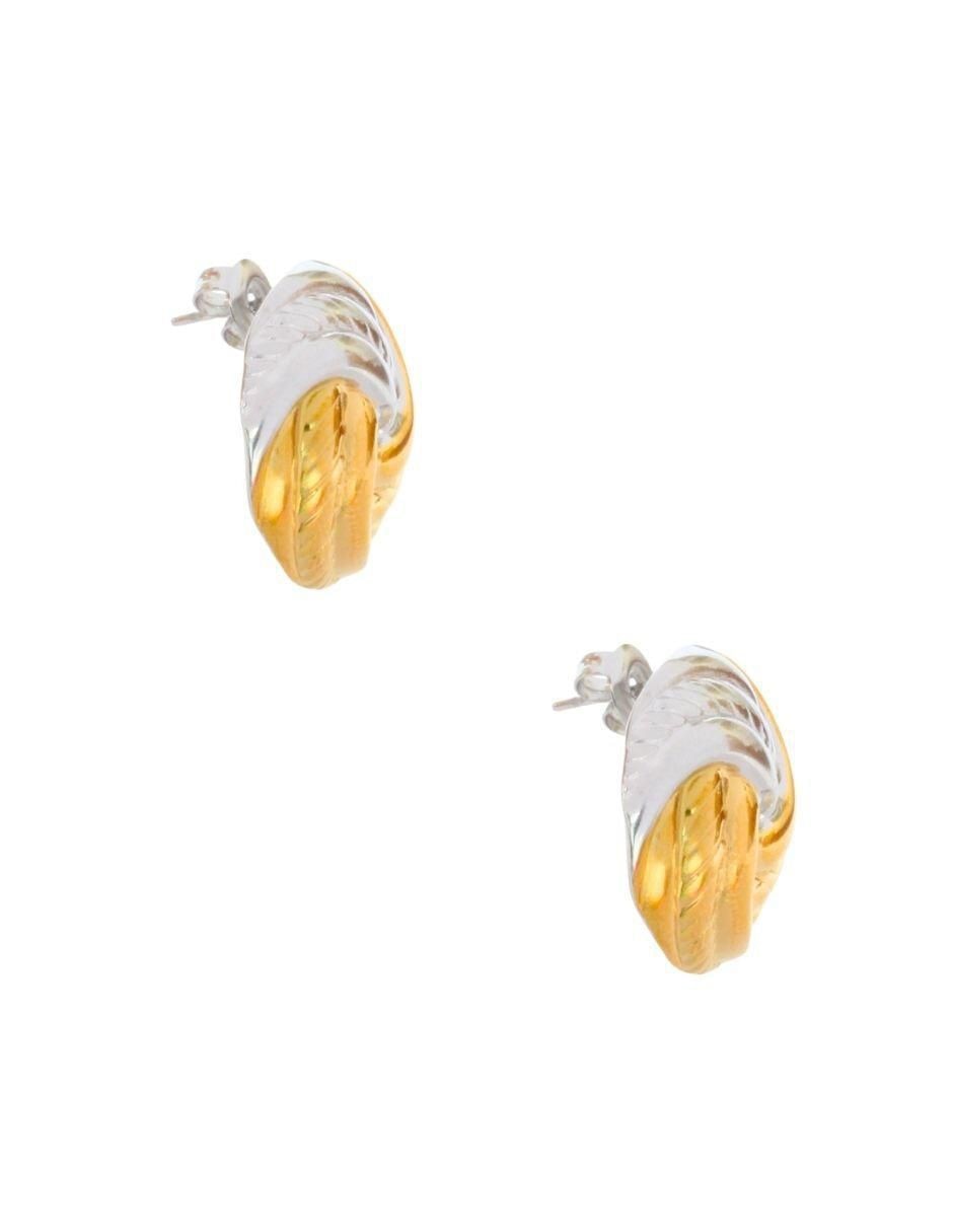 Aretes de círculo con acabado brillante 2