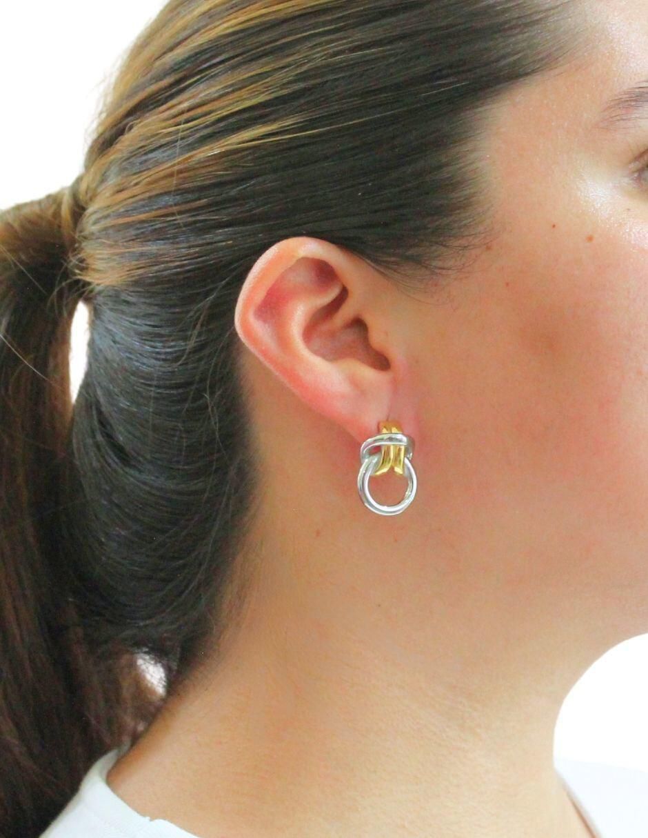 Aretes de nudo con acabado brillante 3