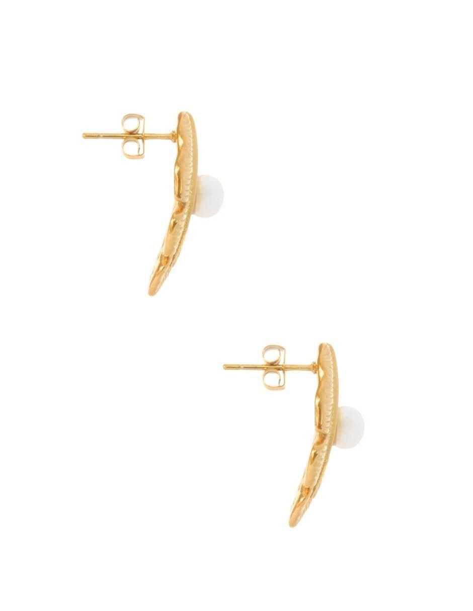 Aretes de hoja con acabado brillante 3
