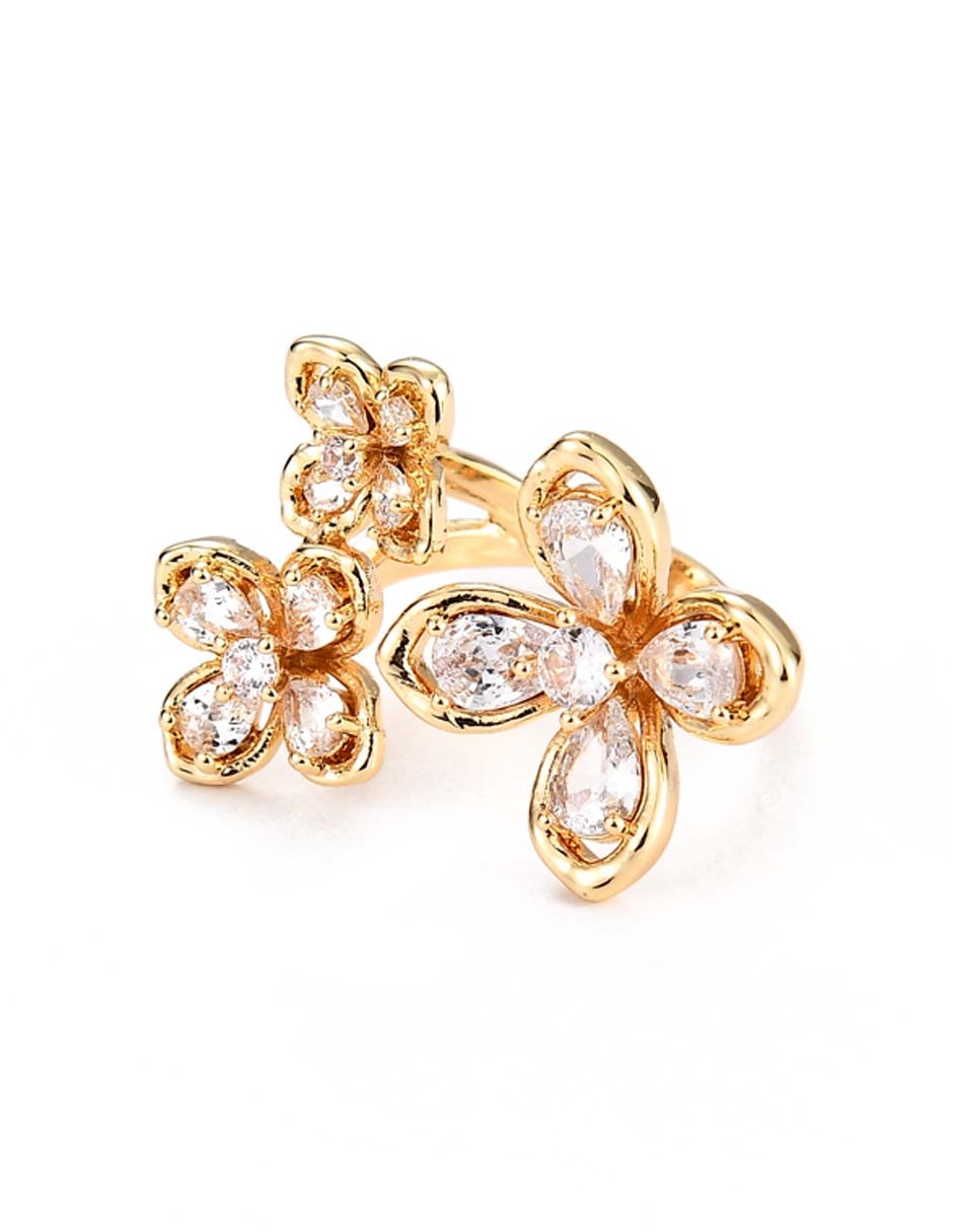 Anillo de flor cristal 3