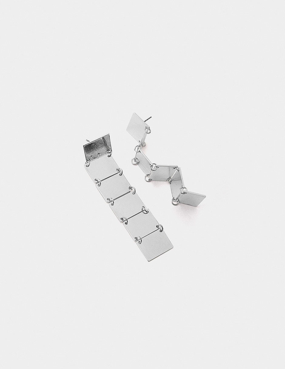 Aretes largos rectangulares 3