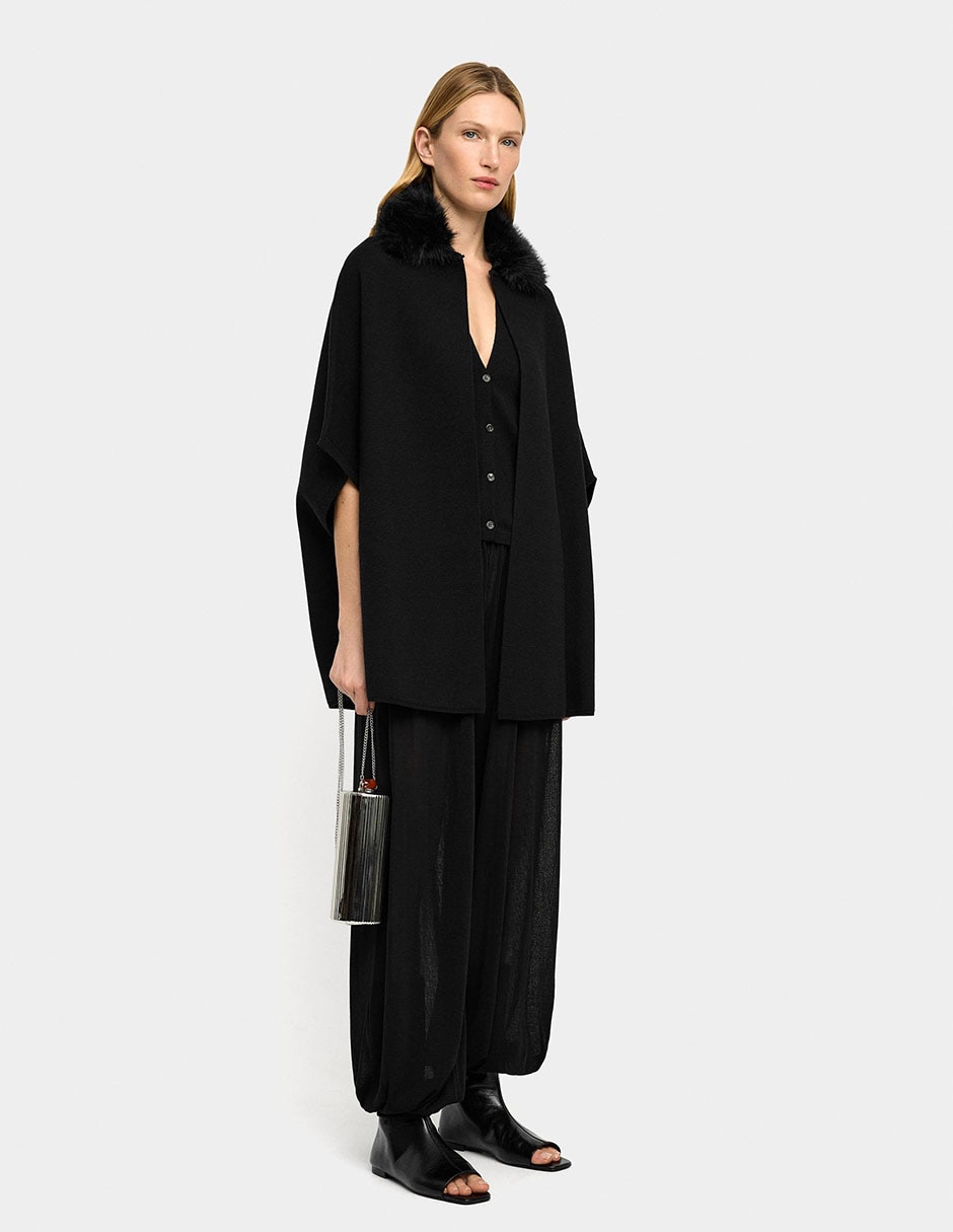 PONCHO PARFOIS 242532_BKU POLIU, NEGRO
