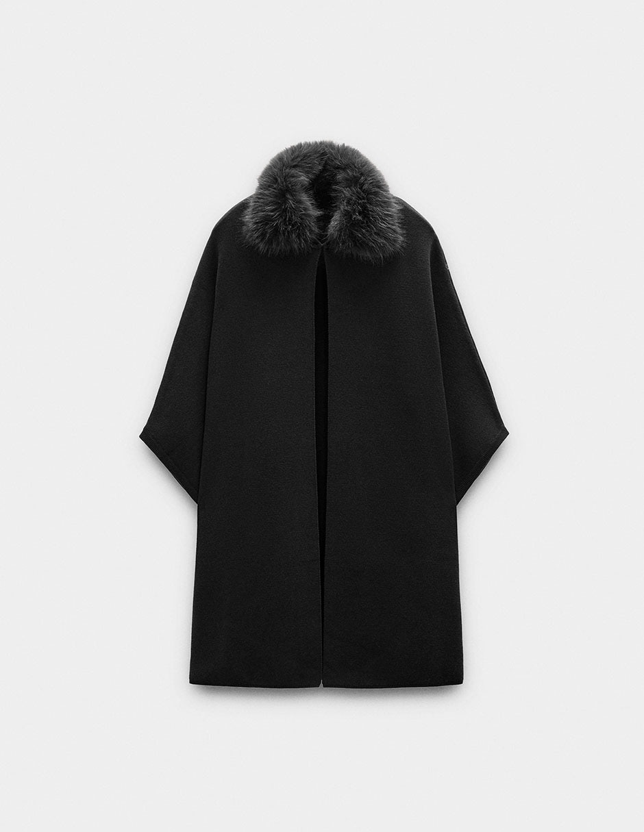PONCHO PARFOIS 242532_BKU POLIU, NEGRO