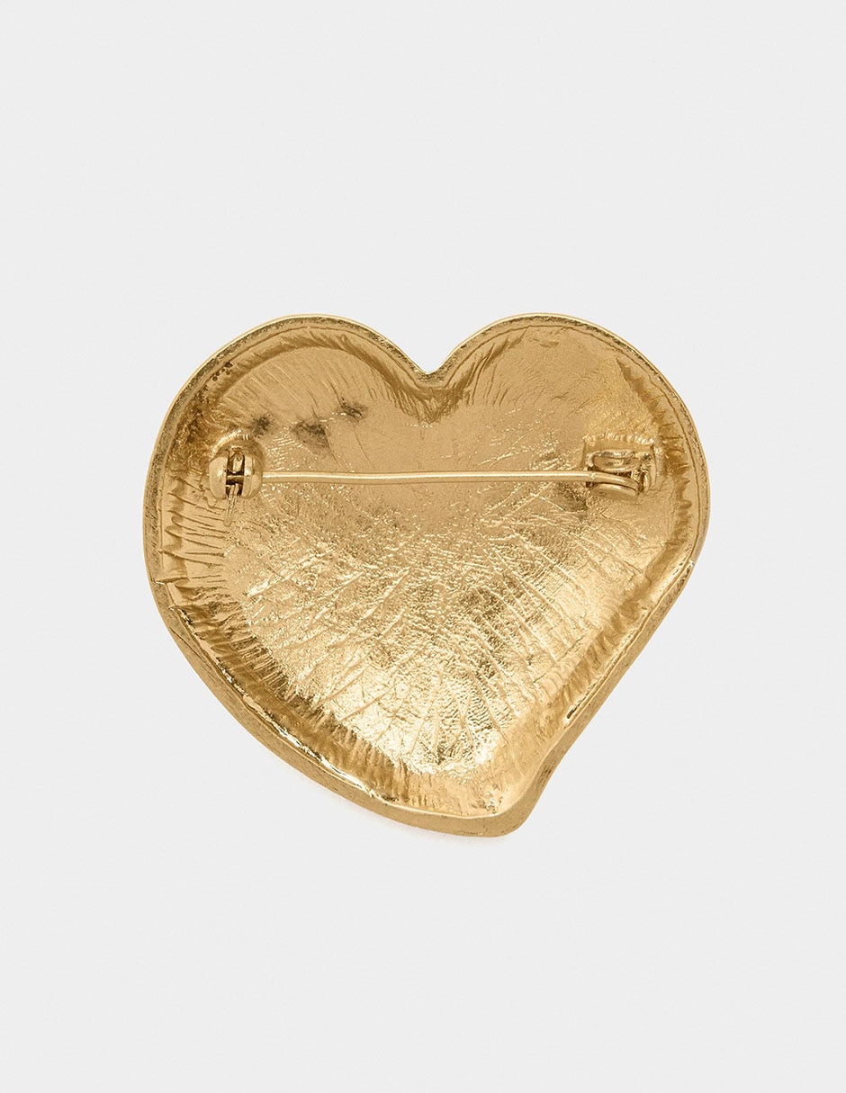 Broche de zinc corazón 2