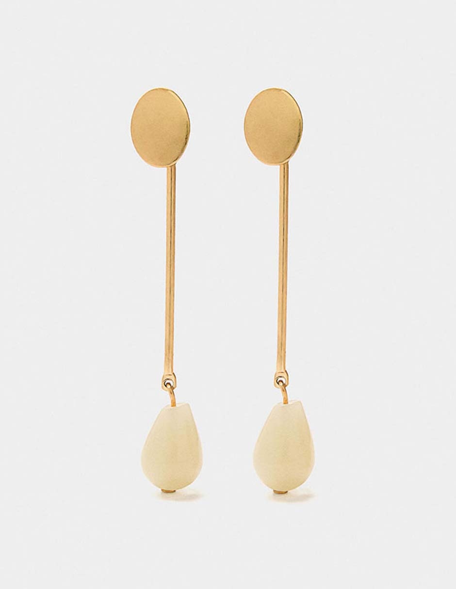 Pendientes largos con acabado pulido
