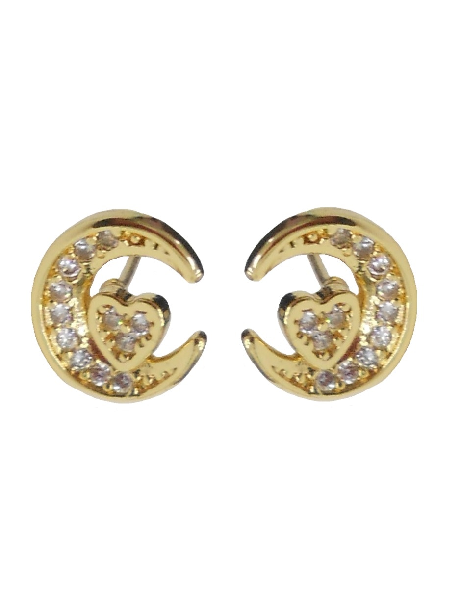 Aretes y collar de Forma de Luna Zirconia 3