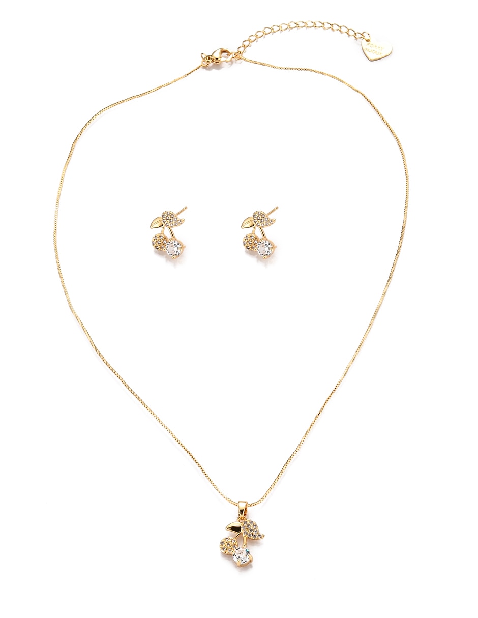 Aretes y collar Zirconia 5