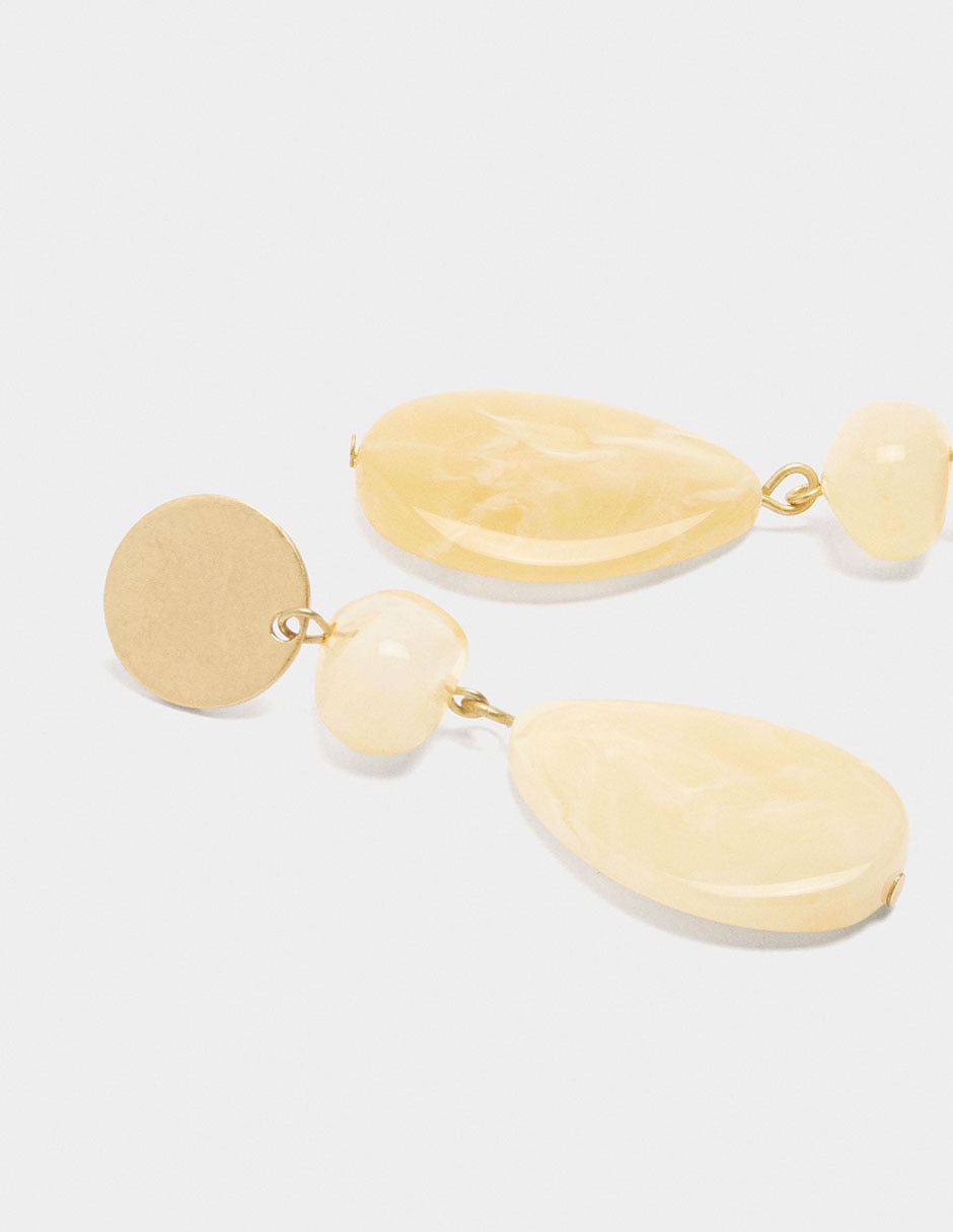 Aretes largos con acabado brillante 2