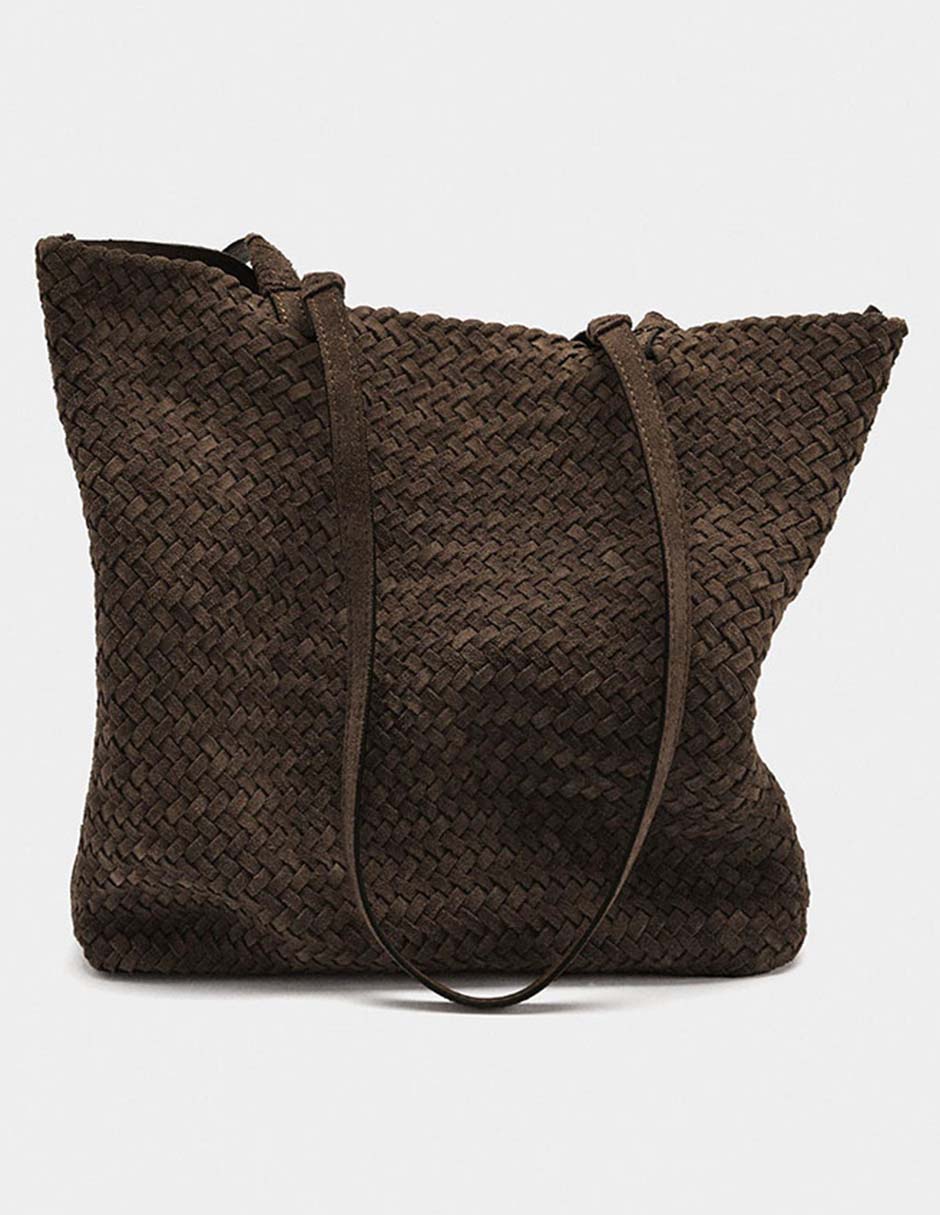 Bolsa shopper de piel para mujer