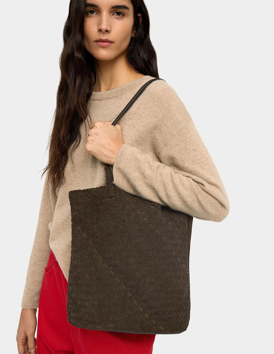 Bolsa shopper de piel para mujer 2