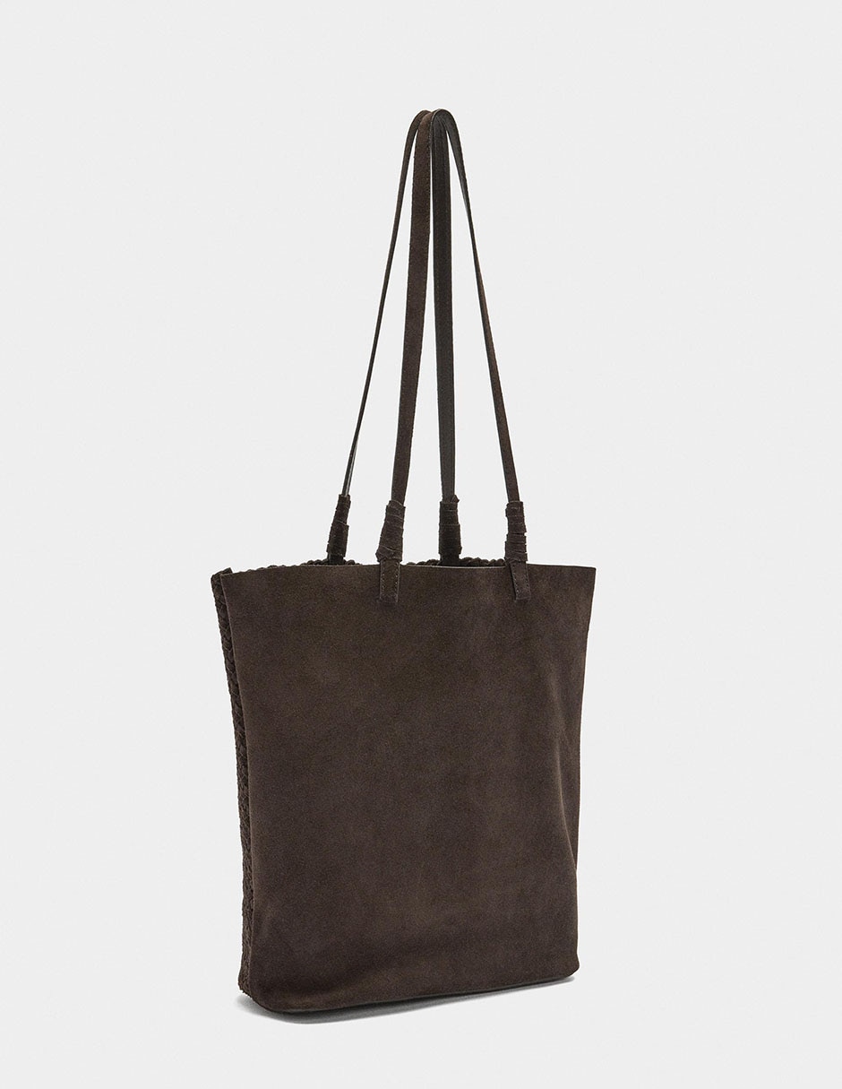 Bolsa shopper de piel para mujer 5