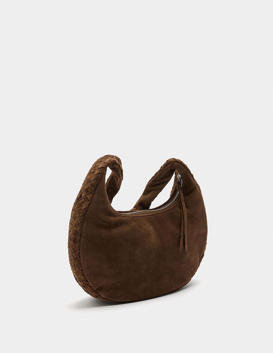 Bolsa shoulder Oblique 3 de cuero para mujer 4