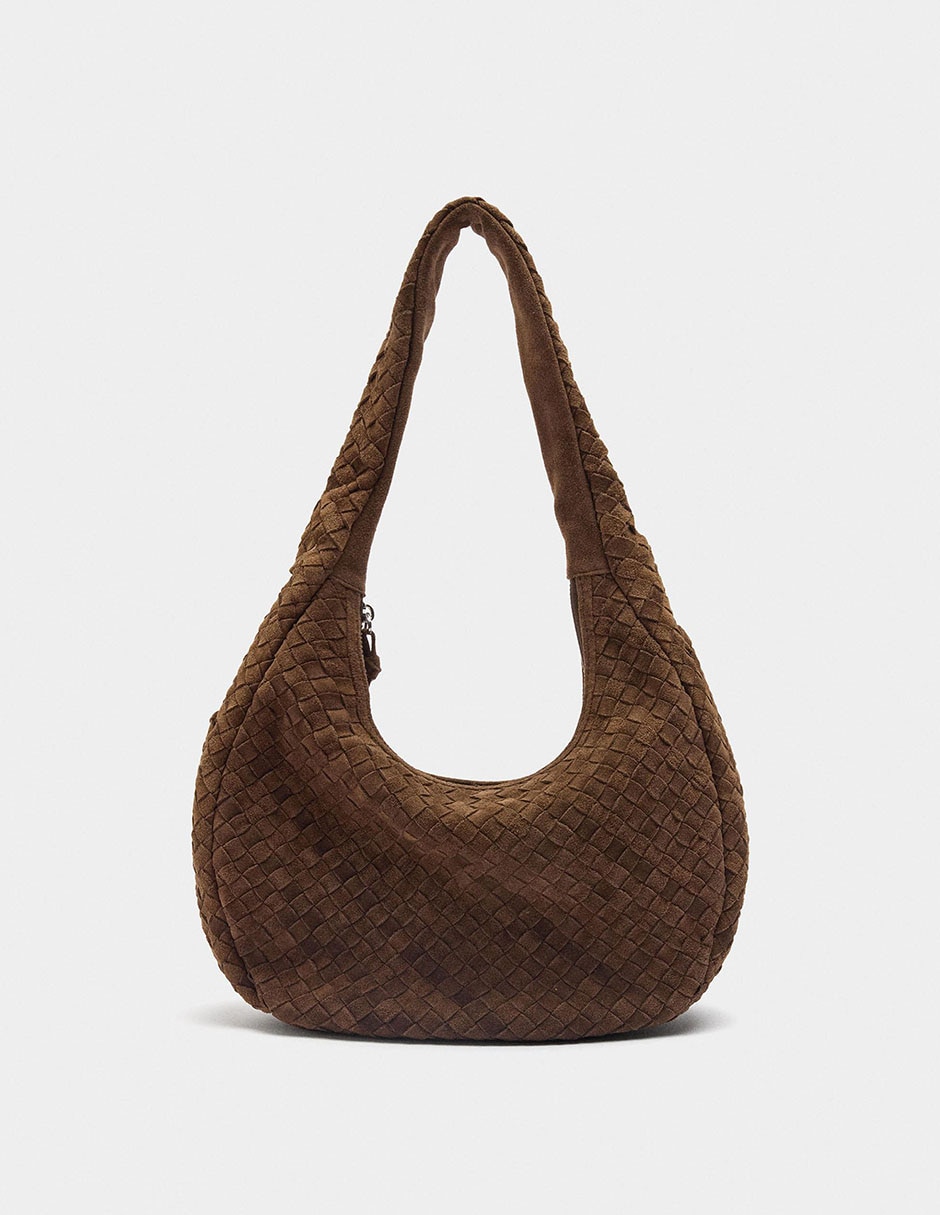 Bolsa shoulder Oblique 3 de cuero para mujer 6