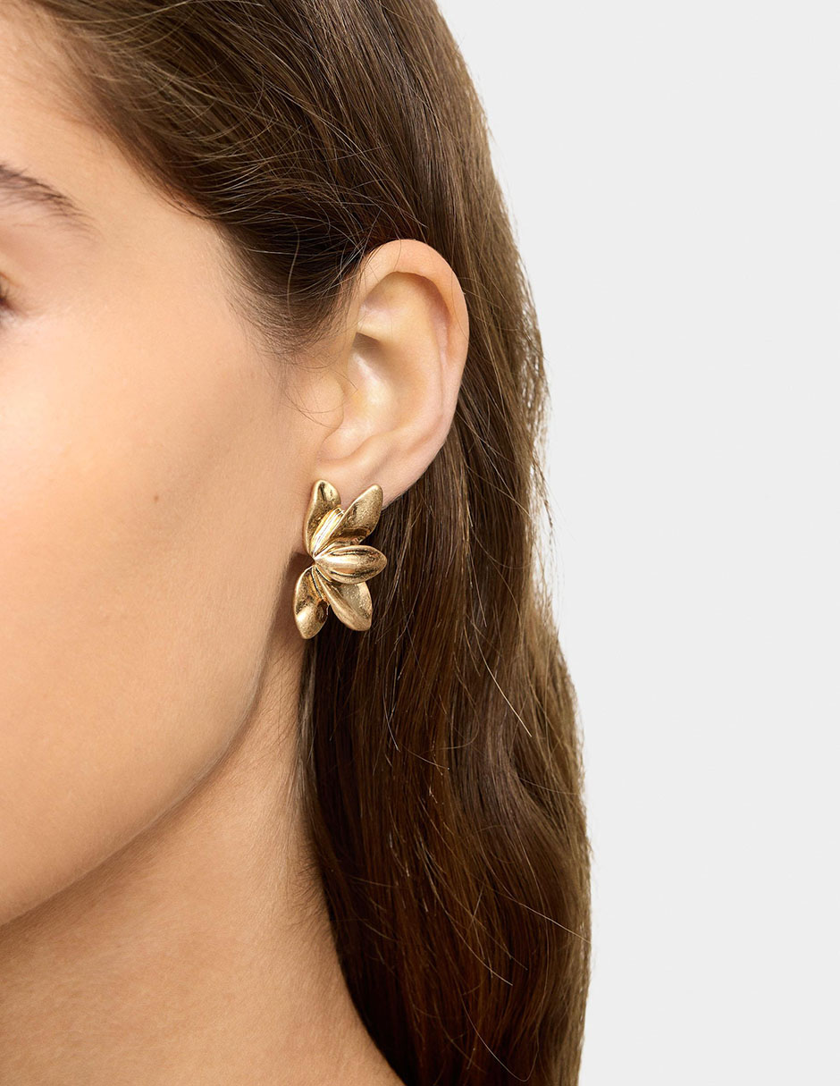 Aretes cortos con acabado brillante 2