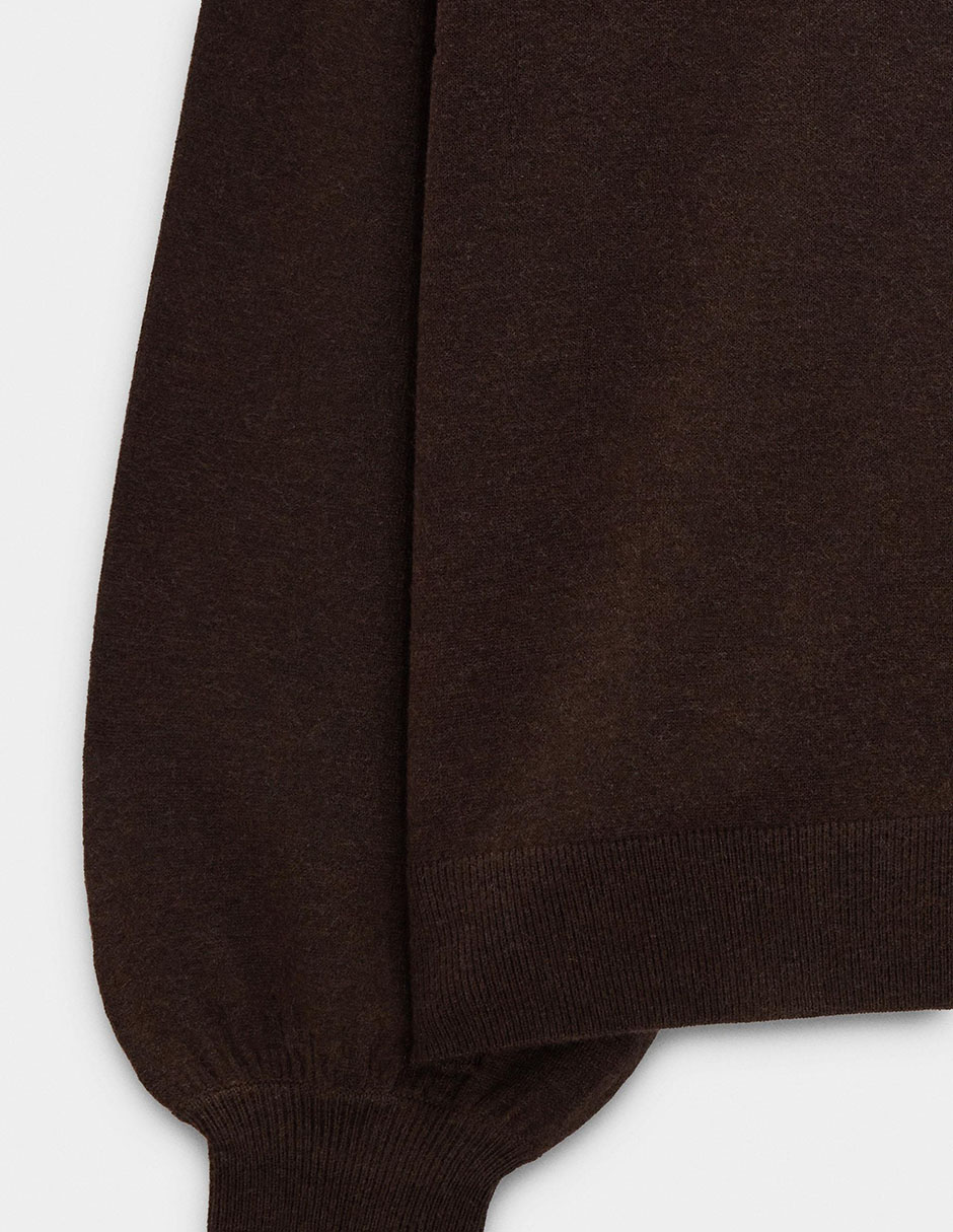 Suéter cuello henley para mujer 6