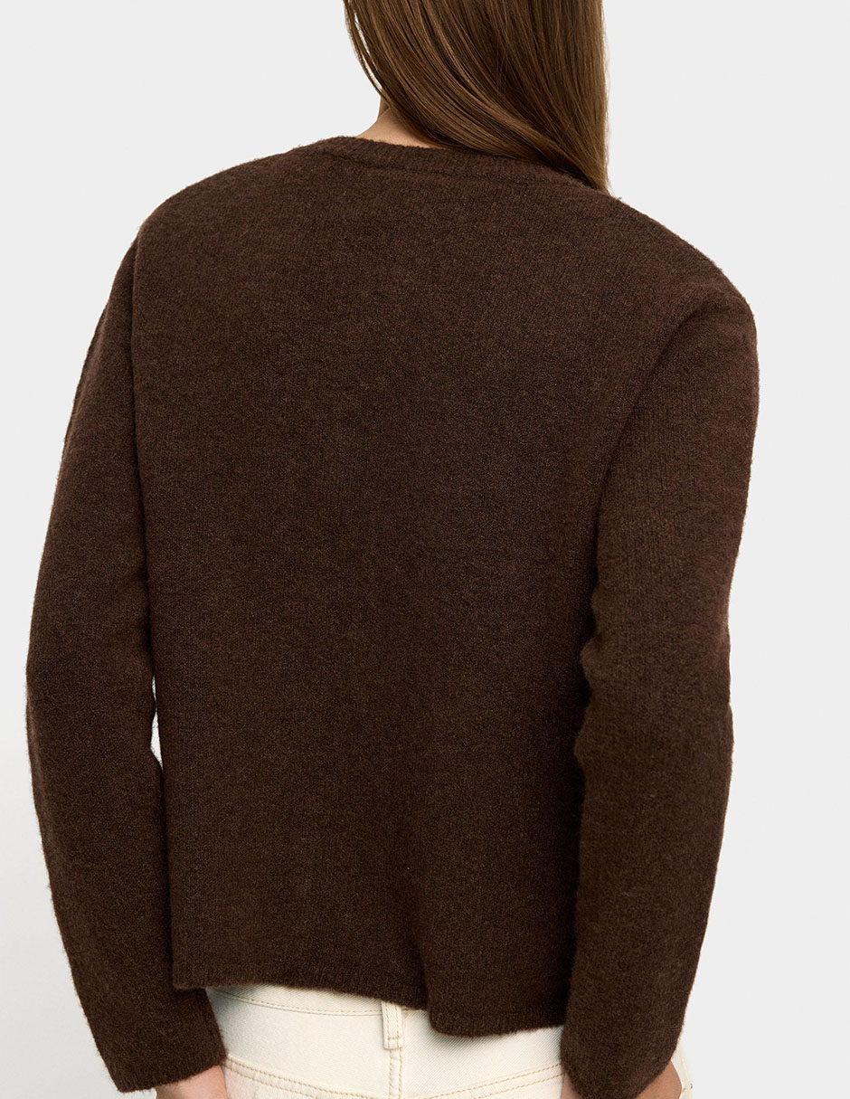 Suéter cuello redondo para mujer 4