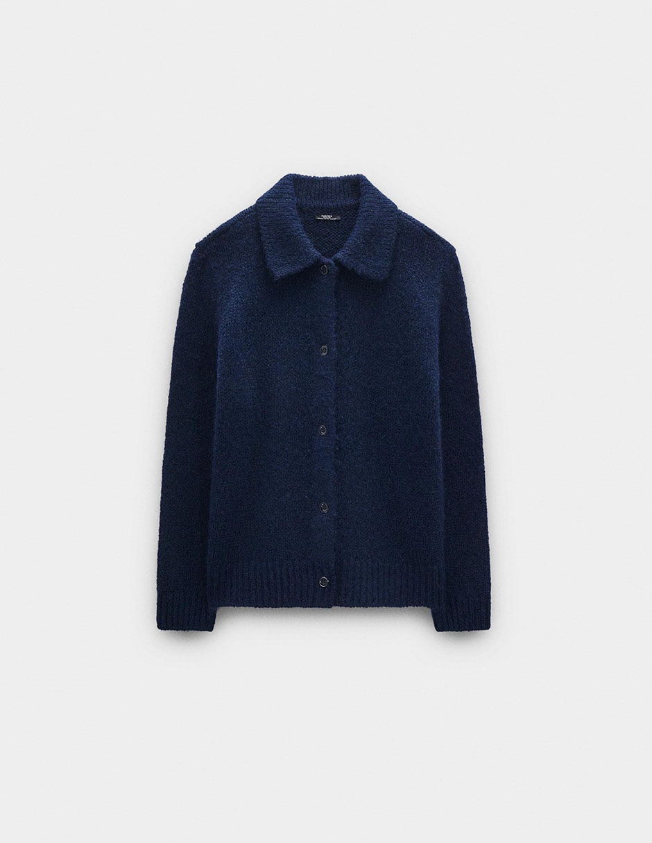 Suéter cuello camisero para mujer 5