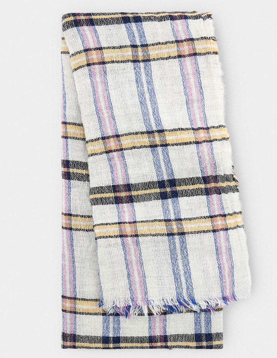 Pashmina con estampado a rayas para mujer