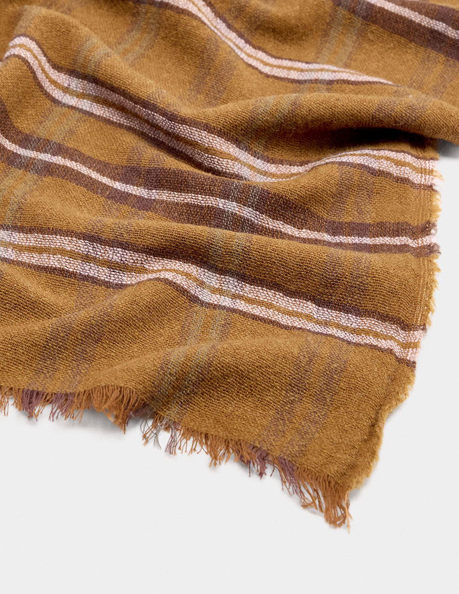 Pashmina con estampado a rayas para mujer 2