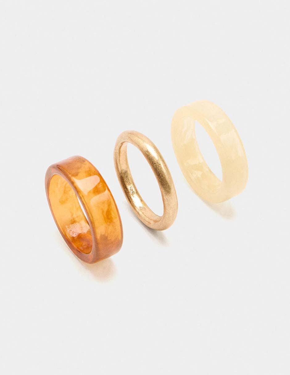 Set de anillo semi mate 3