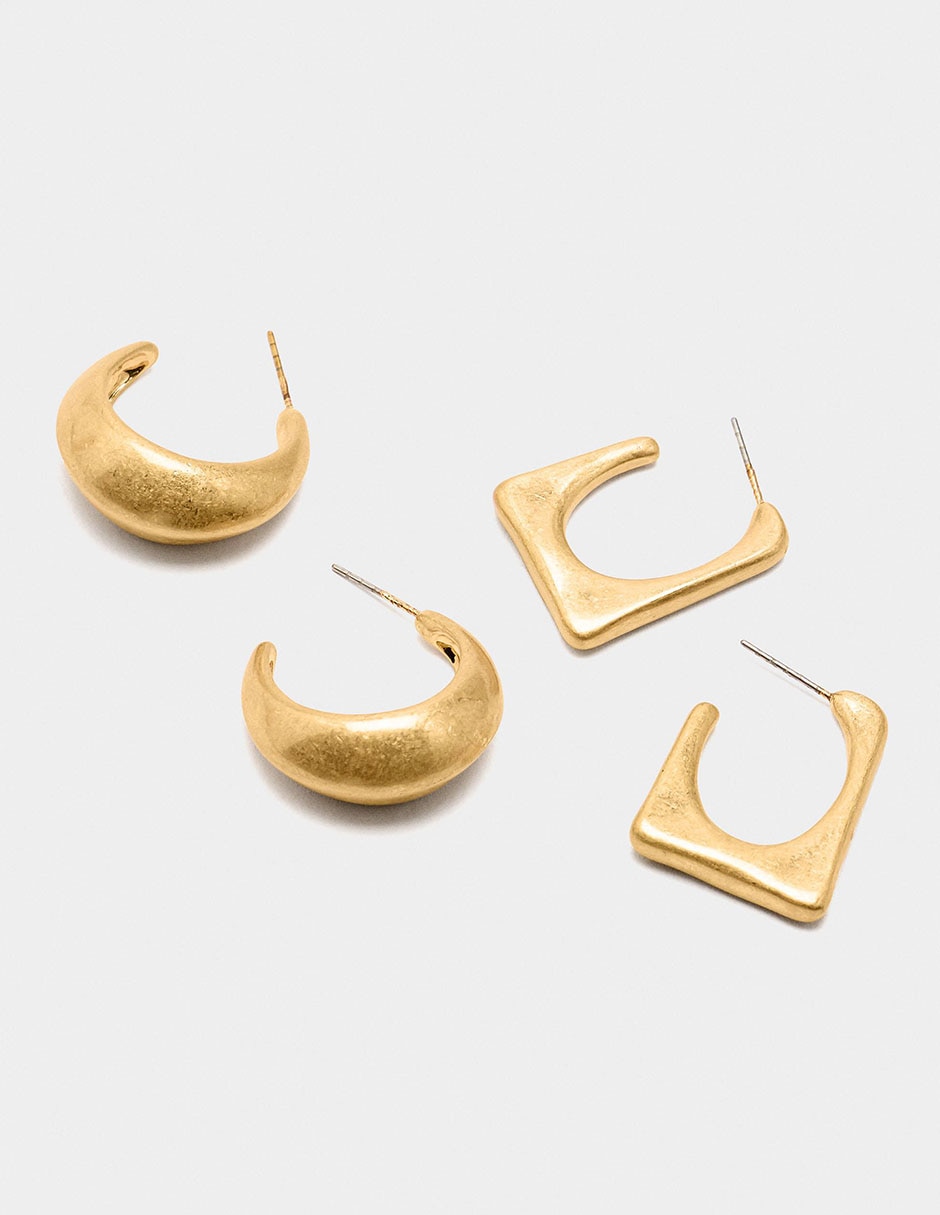 Set de aretes Golden Basics 2
