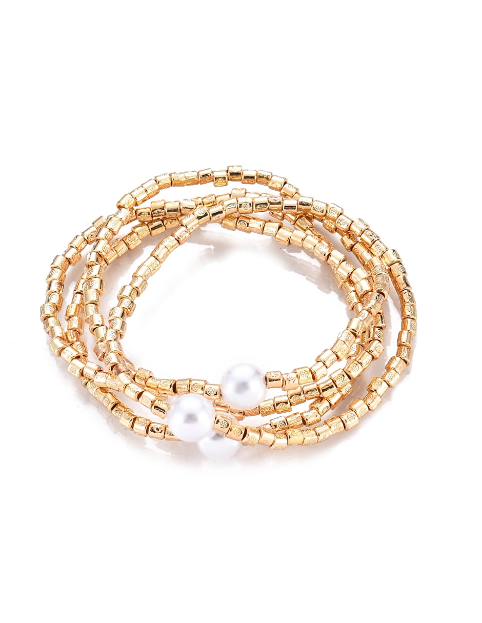 Set de brazalete con acabado brillante