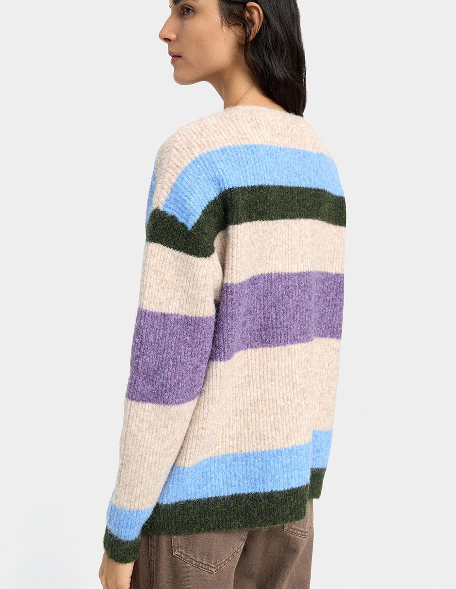 Suéter cuello V para mujer 4