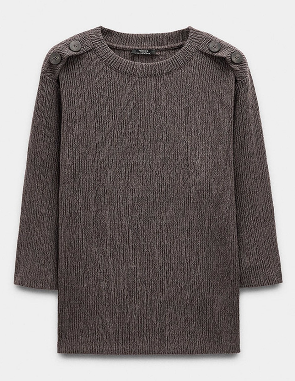 Suéter cuello redondo para mujer 5