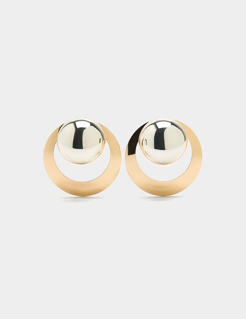 Aretes Silver Not So Basic con acabado liso perla