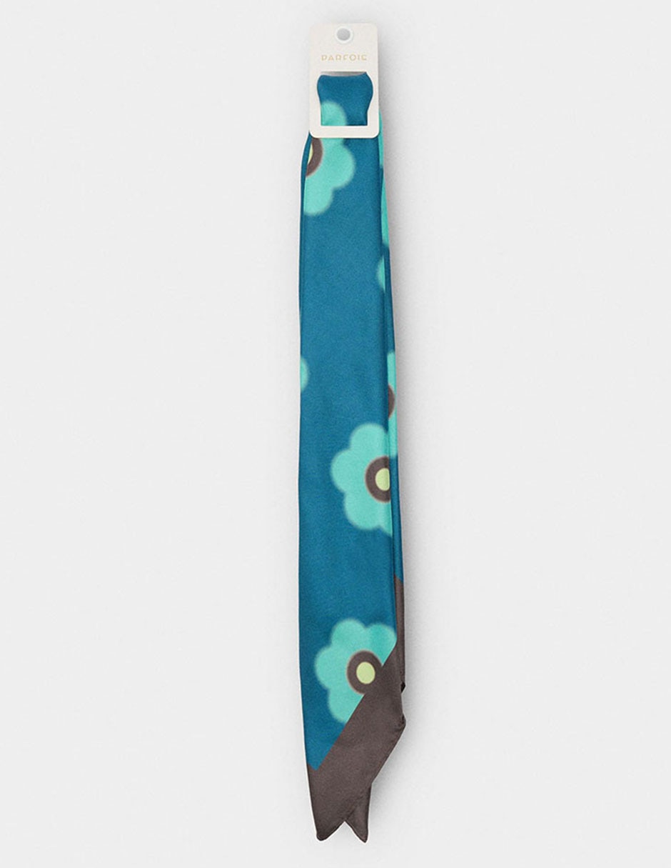 Mascada con estampado floral para mujer 4