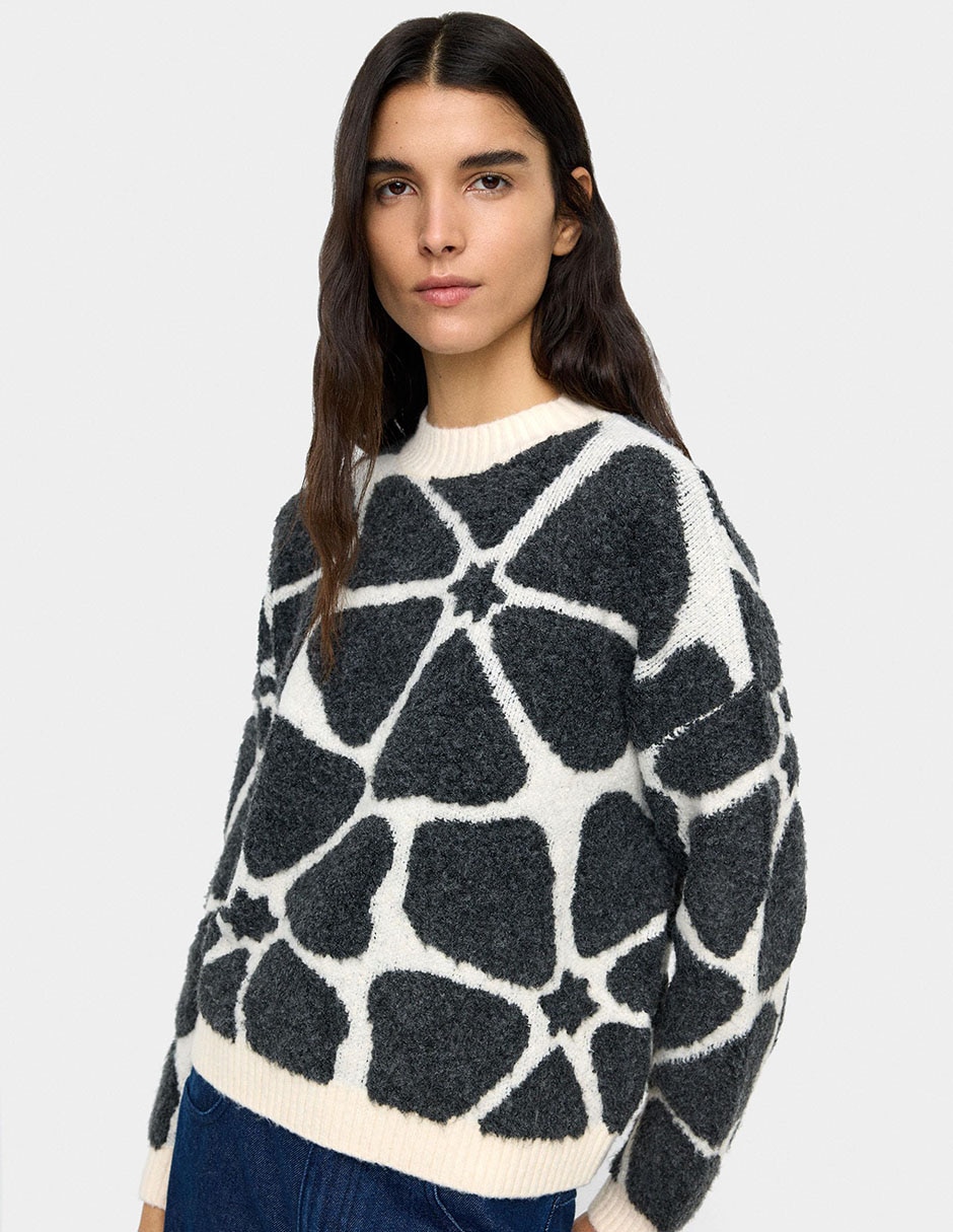 Suéter cuello redondo para mujer