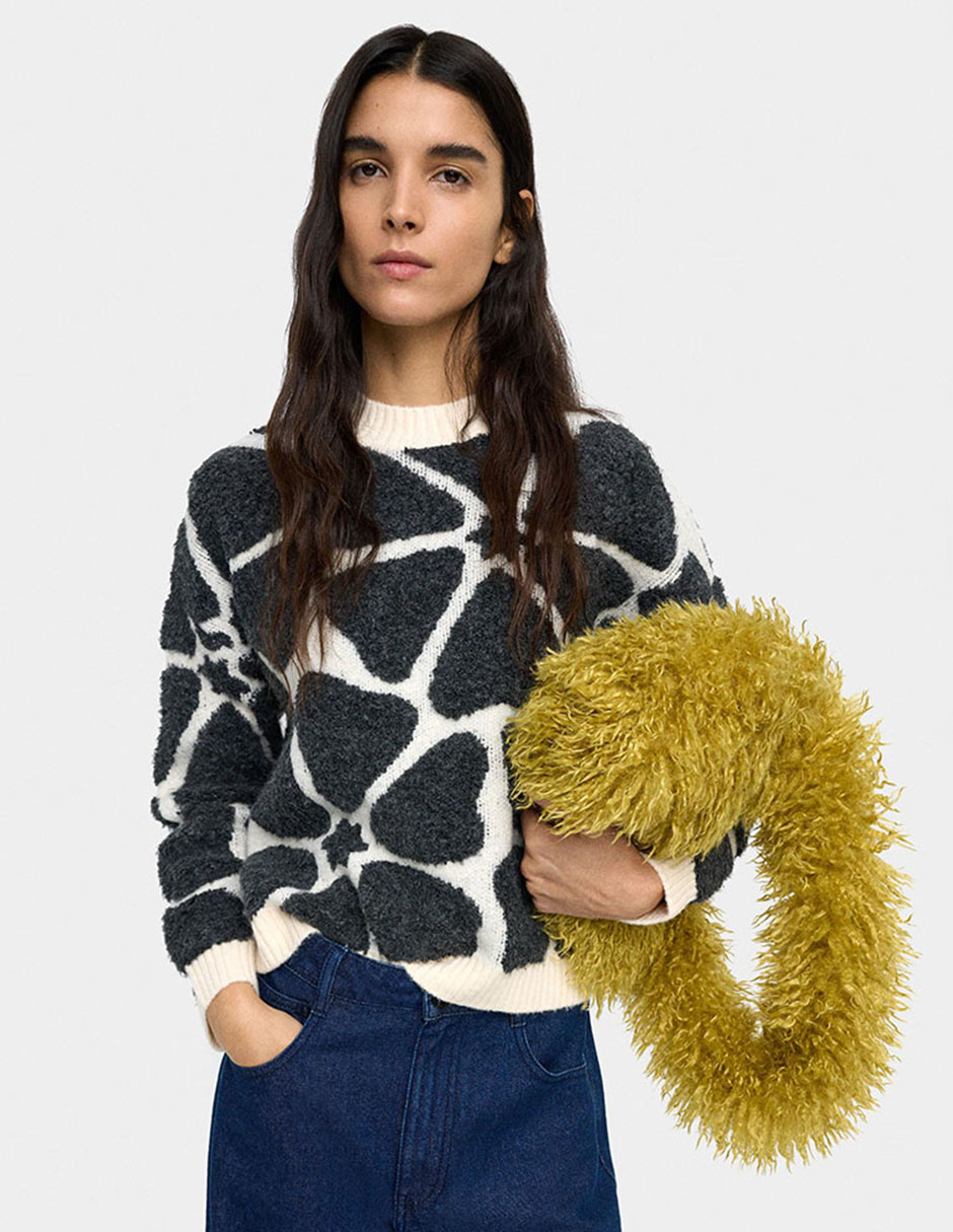 Suéter cuello redondo para mujer 4