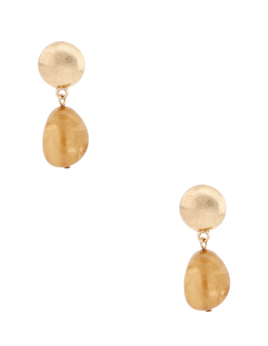 Aretes largos con acabado brillante