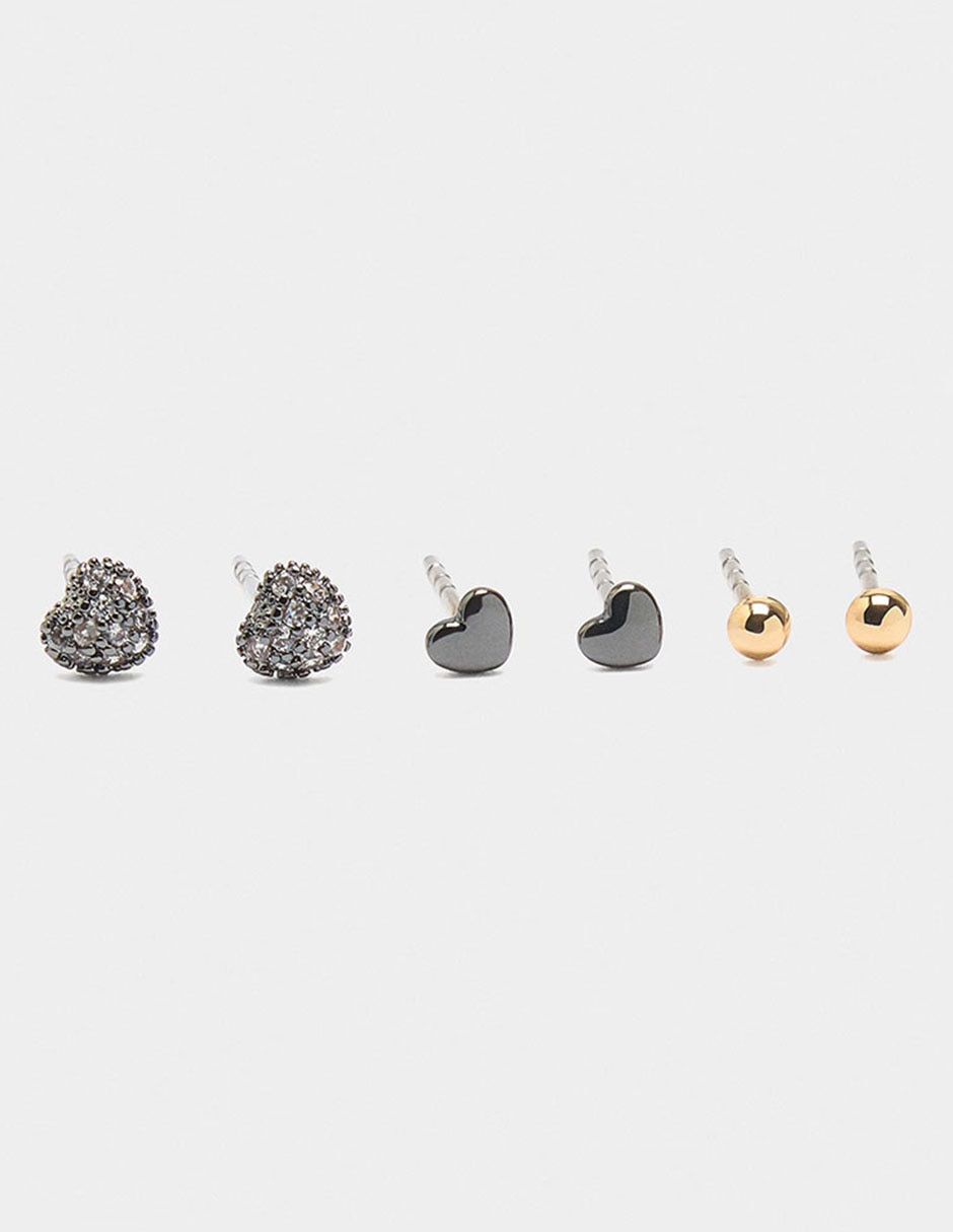 Set de aretes acabado mate