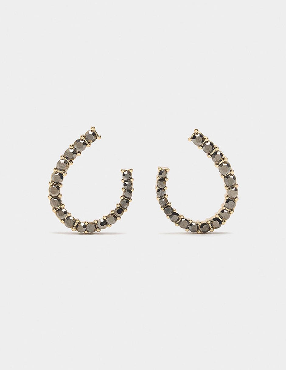 Aretes Golden Delicates con acabado liso