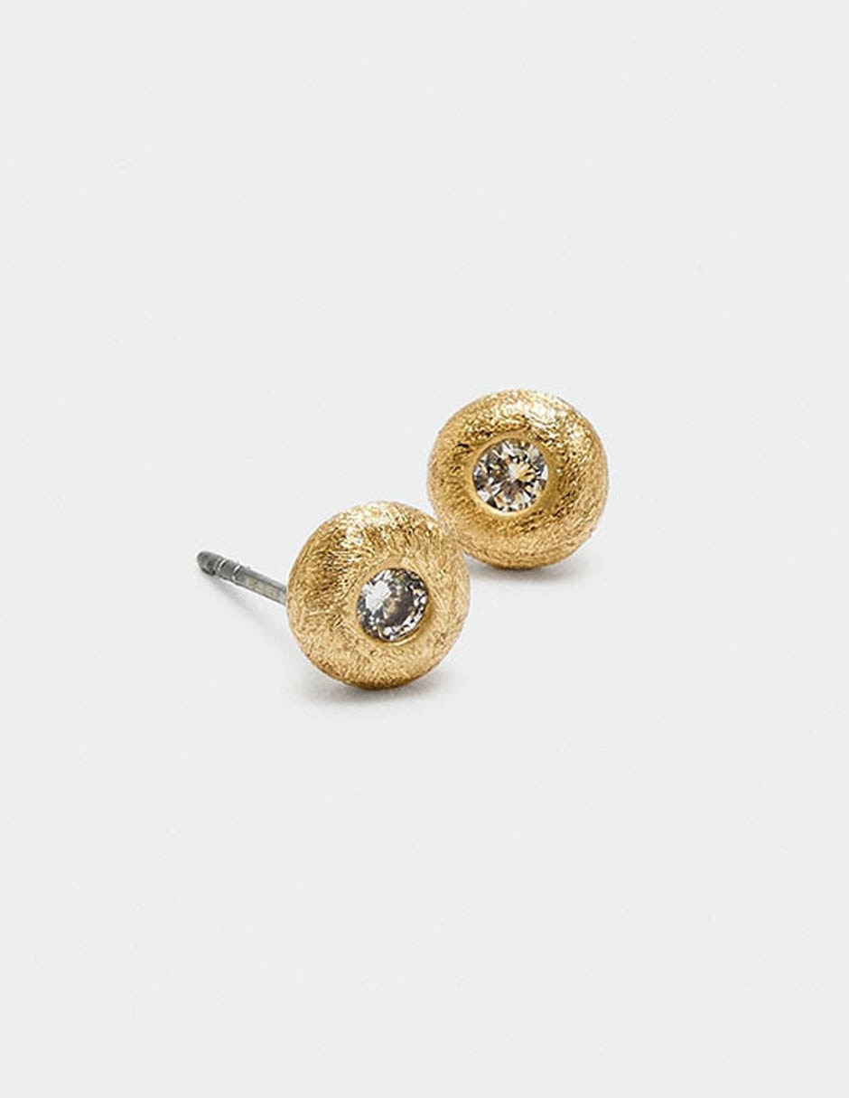 Aretes de globo Golden Delicates con acabado liso 2