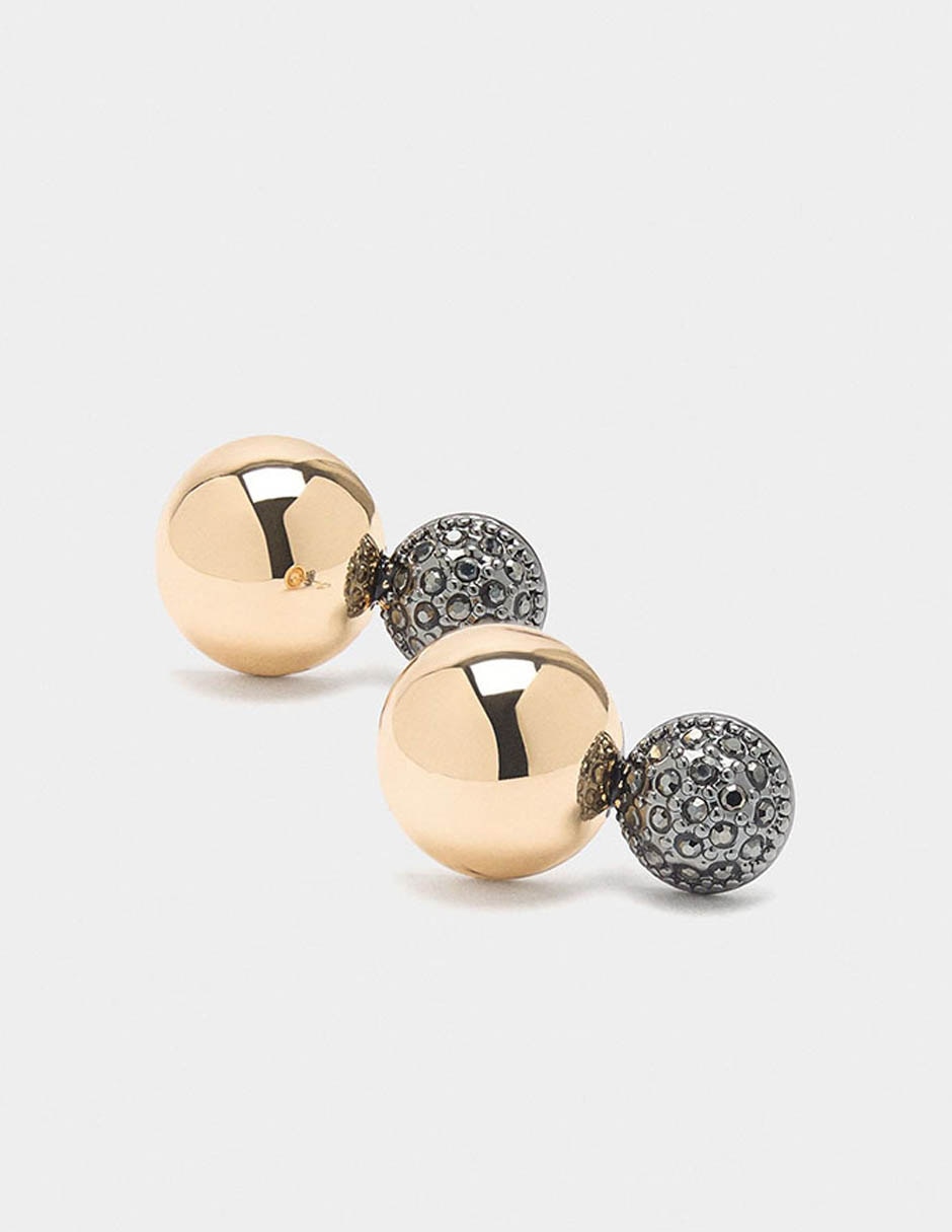 Aretes Golden Delicates con acabado liso 2