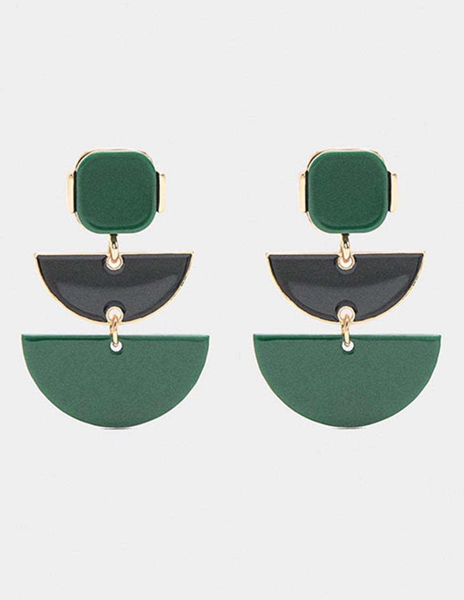 Aretes Funky Harmony con acabado liso