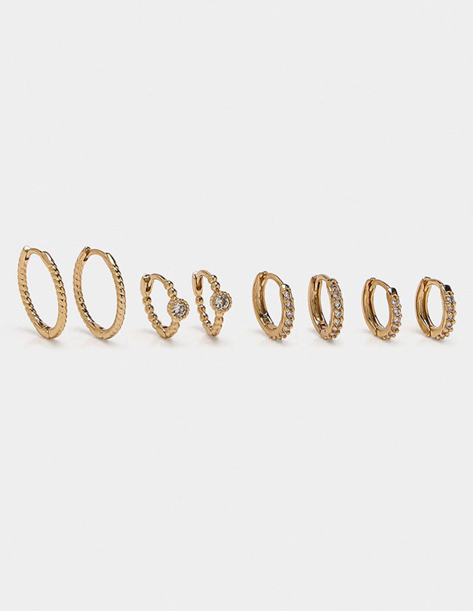 Set de aretes con acabado brillante 3