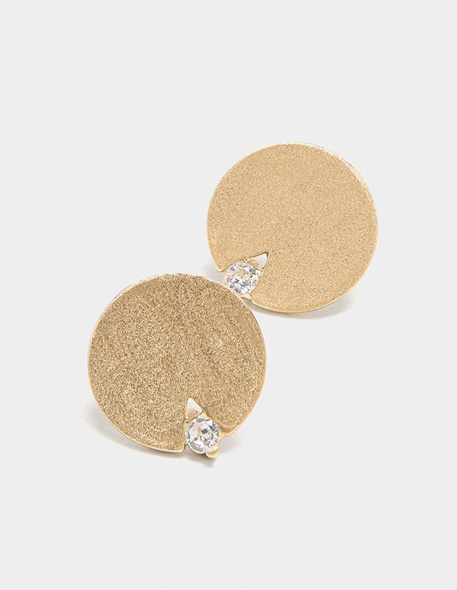 Aretes Golden Delicates con acabado liso 2