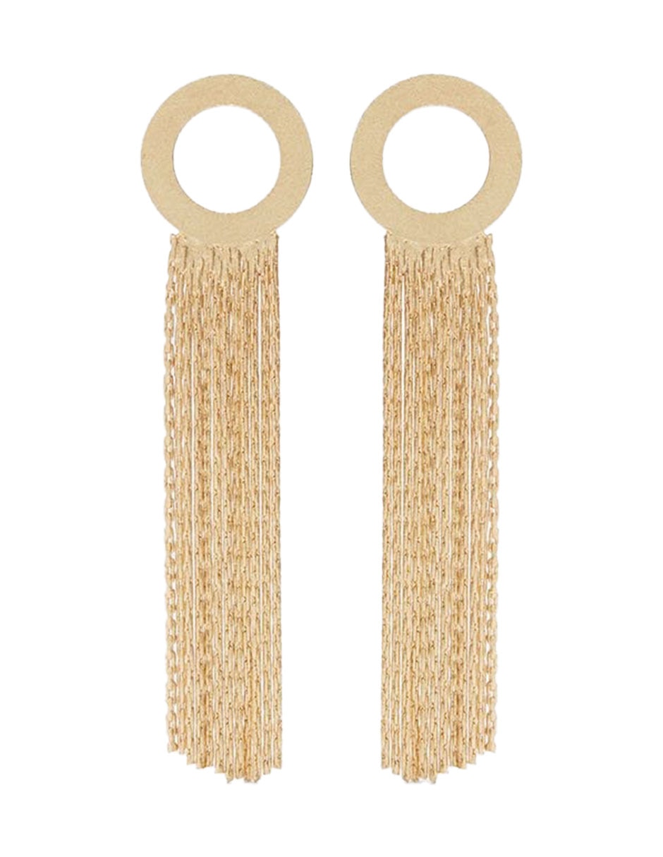 Aretes largos con acabado mate