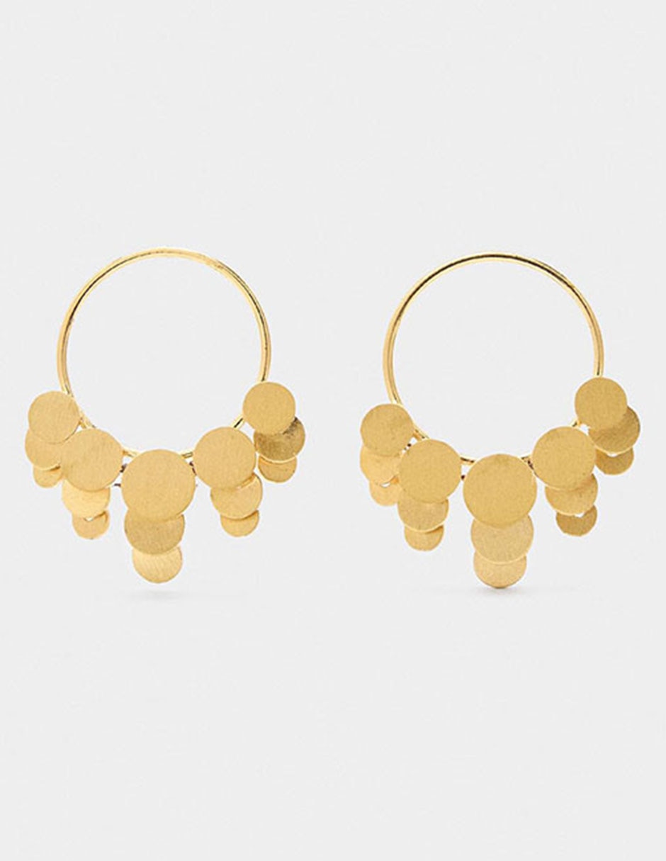 Aretes de aro acabado mate