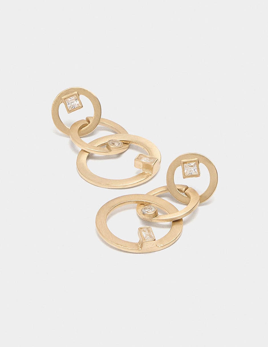Aretes Golden Delicates con acabado liso 2