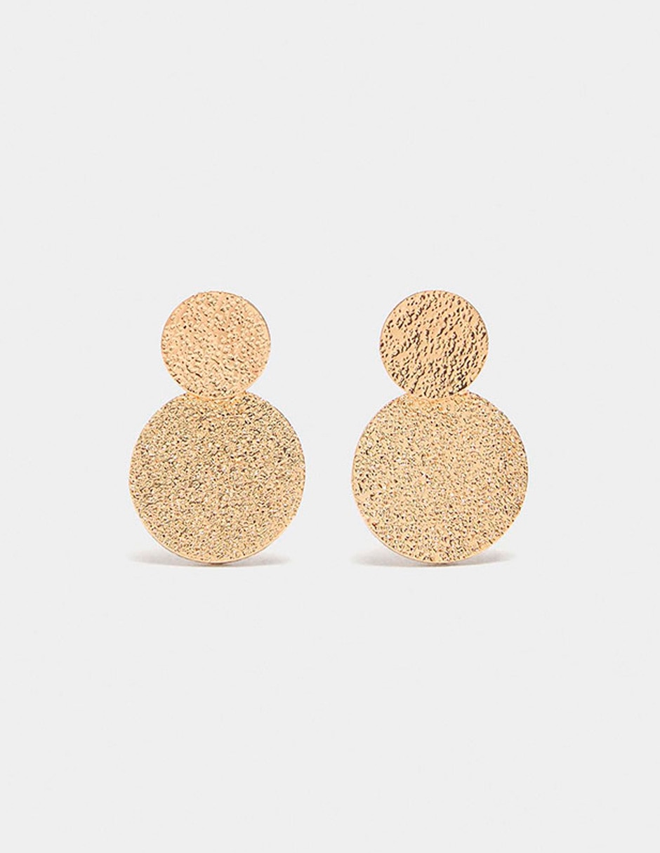 Aretes largos circulares Golden Delicates
