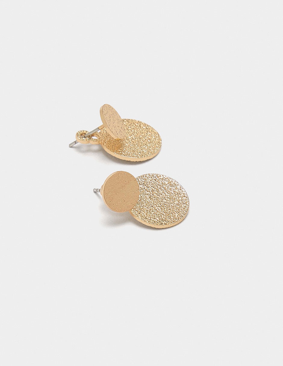 Aretes largos circulares Golden Delicates 2