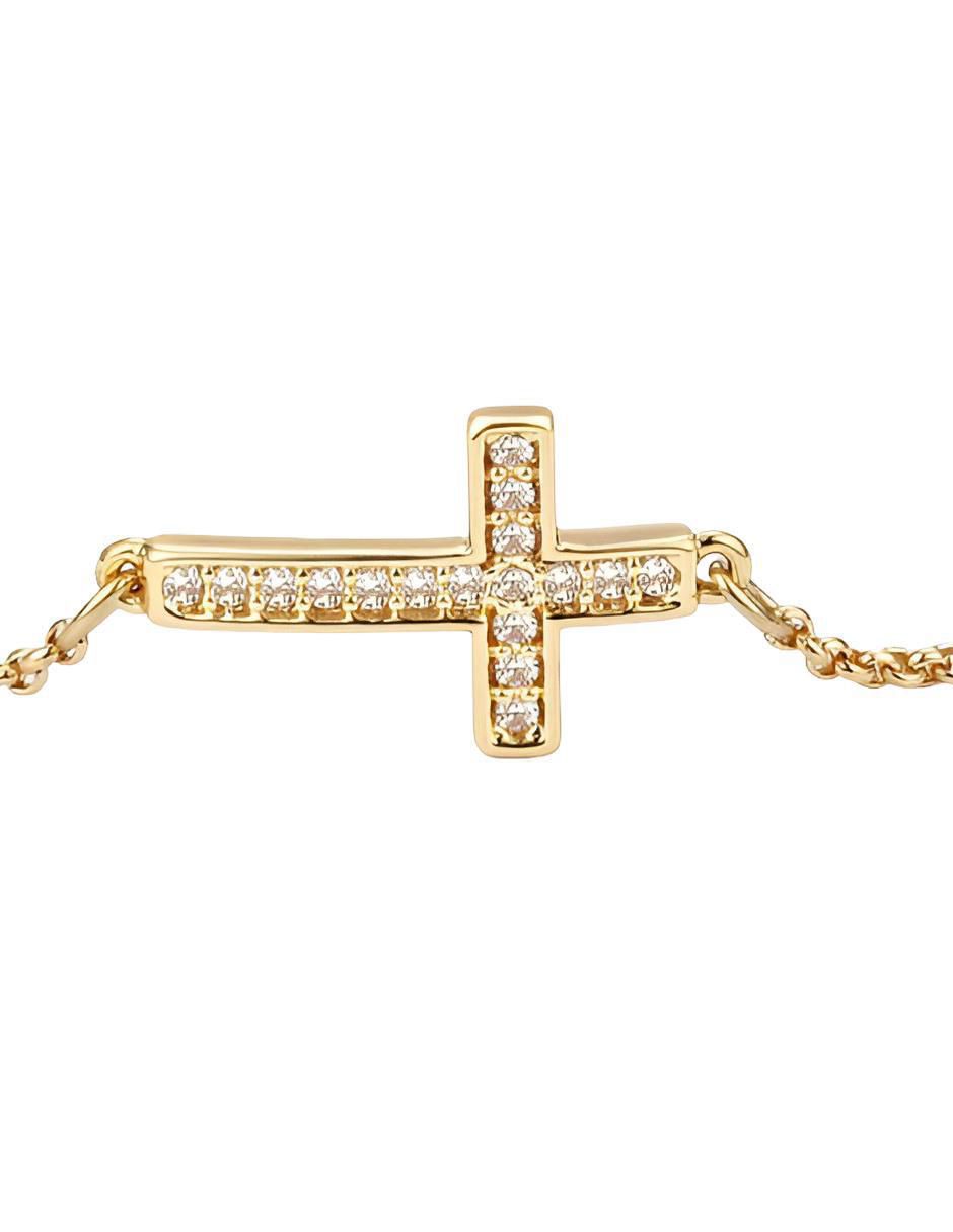 Pulsera de plata con zirconia P 925 acabado brillante 4