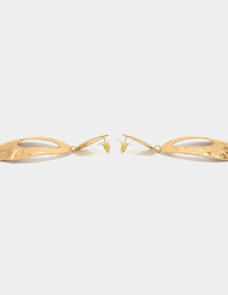 Aretes largos Trend Extra con acabado martillado 5