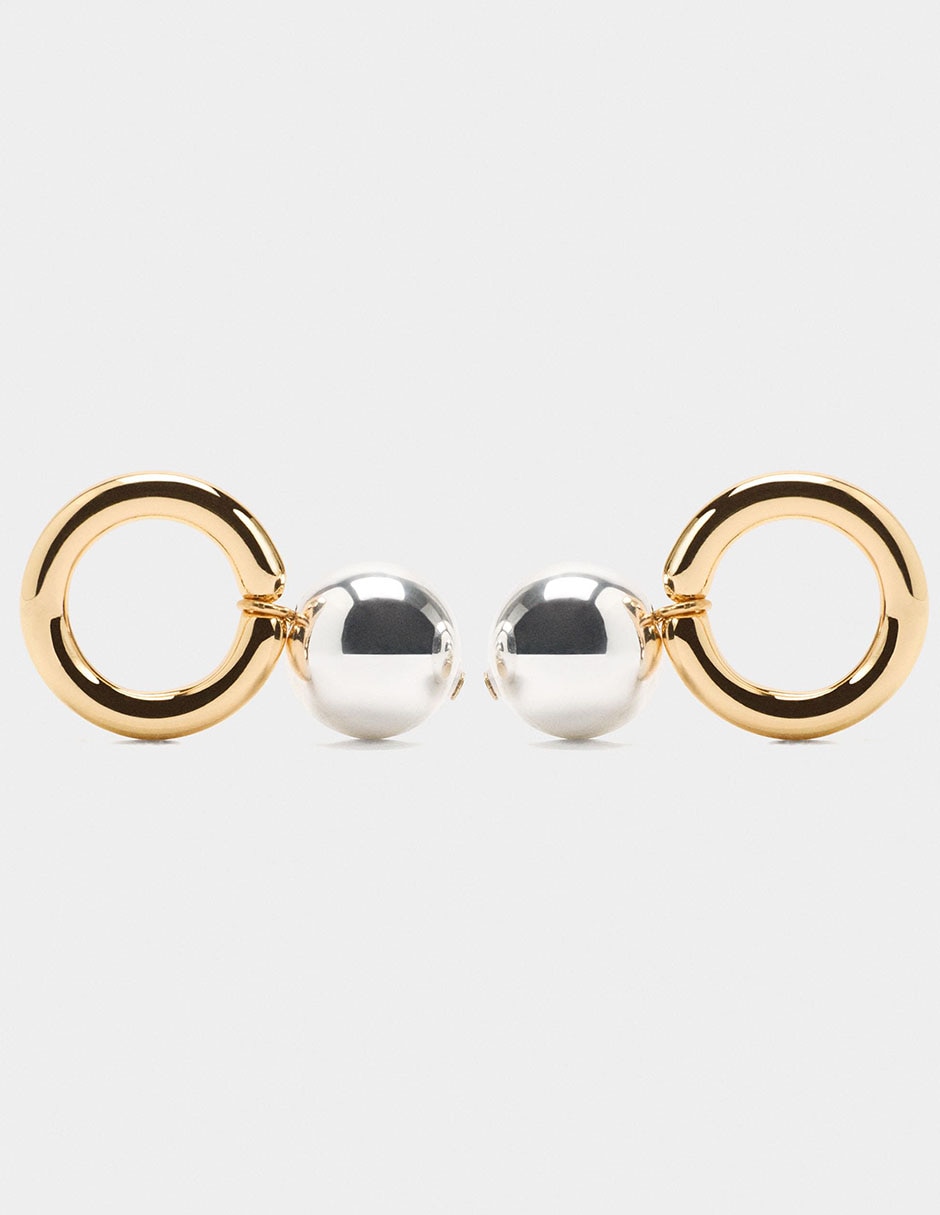 Aretes cortos con acabado brillante 2